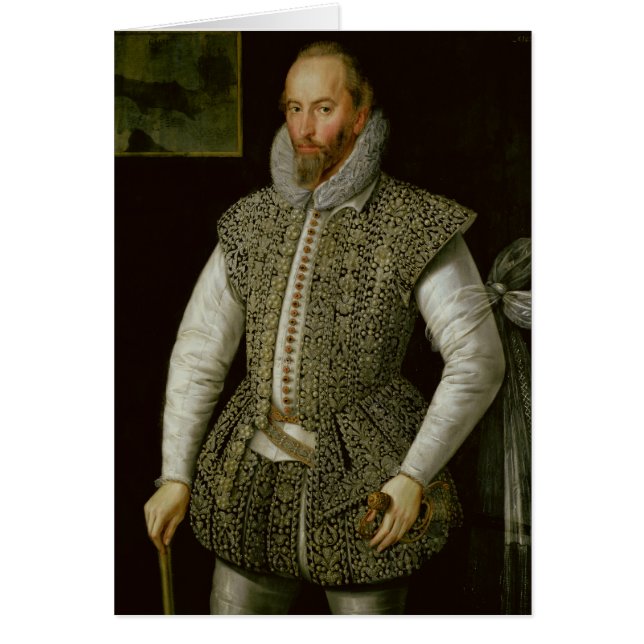 Porträt von Sir Walter Raleigh, 1598 (Vorne)