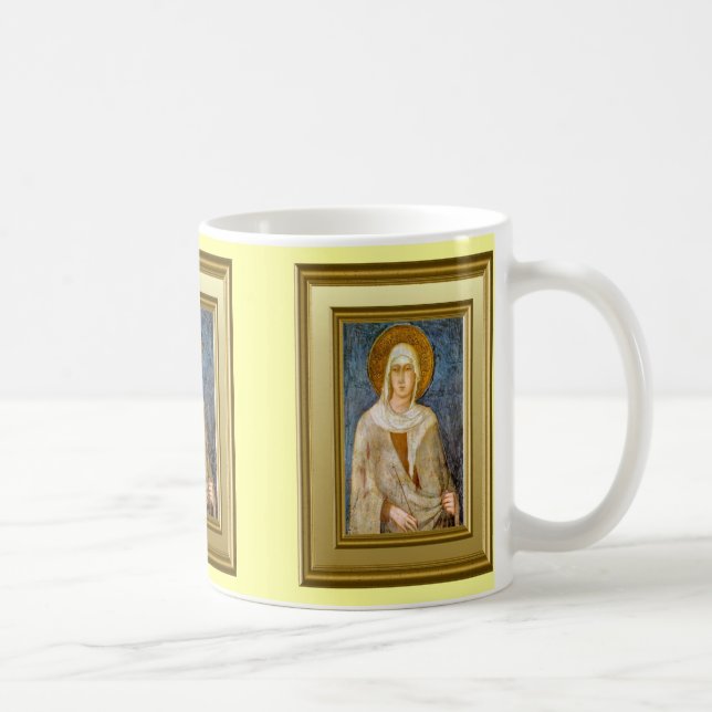 Porträt von St. Clare, Assisi Kaffeetasse (Rechts)