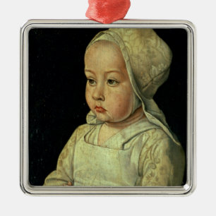 Porträt von Suzanne von Bourbon (1491-1521) Silbernes Ornament