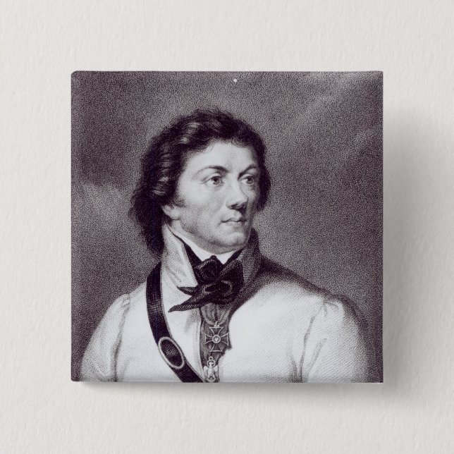 Porträt von Tadeusz Kosciuszko Button (Vorderseite)