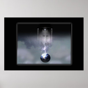 Porträt von Tesla von Gregory Gallo Poster