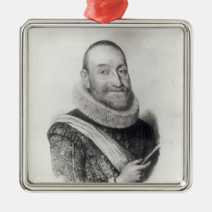 Porträt von Theodore Agrippa d'Aubigne Ornament Aus Metall
