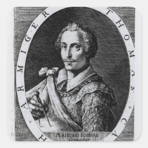 Porträt von Thomas Cavendish Quadratischer Aufkleber