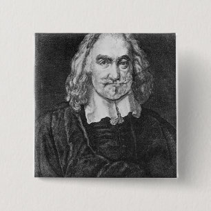 Porträt von Thomas Hobbes Button