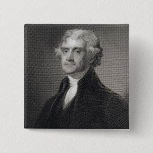Porträt von Thomas Jefferson, graviert durch Button