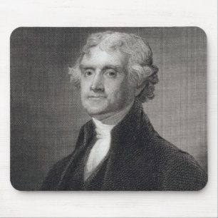 Porträt von Thomas Jefferson, graviert durch Mousepad