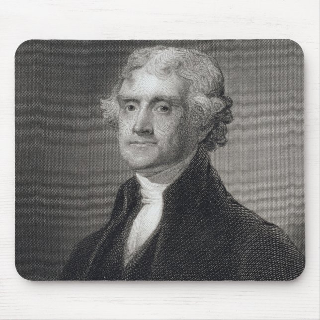 Porträt von Thomas Jefferson, graviert durch Mousepad (Vorne)
