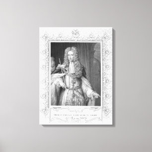 Porträt von Thomas Osborne, gravierend Leinwanddruck
