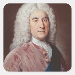 Porträt von Thomas Pelham Holles Quadratischer Aufkleber