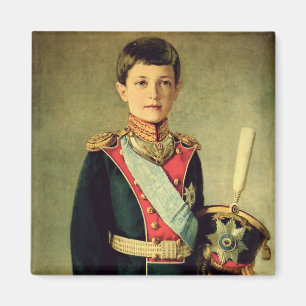Porträt von Tsarevitch Alexei Nikolaevich; Magnet