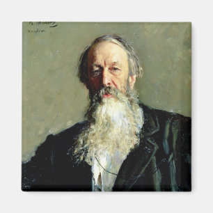 Porträt von Vladimir Stasov, 1883 Magnet