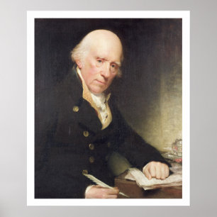 Porträt von Waren Hastings (1732-1818) an seinem Poster