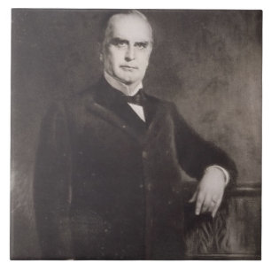 Porträt von William McKinley (litho) Fliese