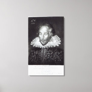 Porträt von William Shakespeare Leinwanddruck