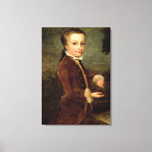 Porträt von Wolfgang Amadeus Mozart alterte Leinwanddruck