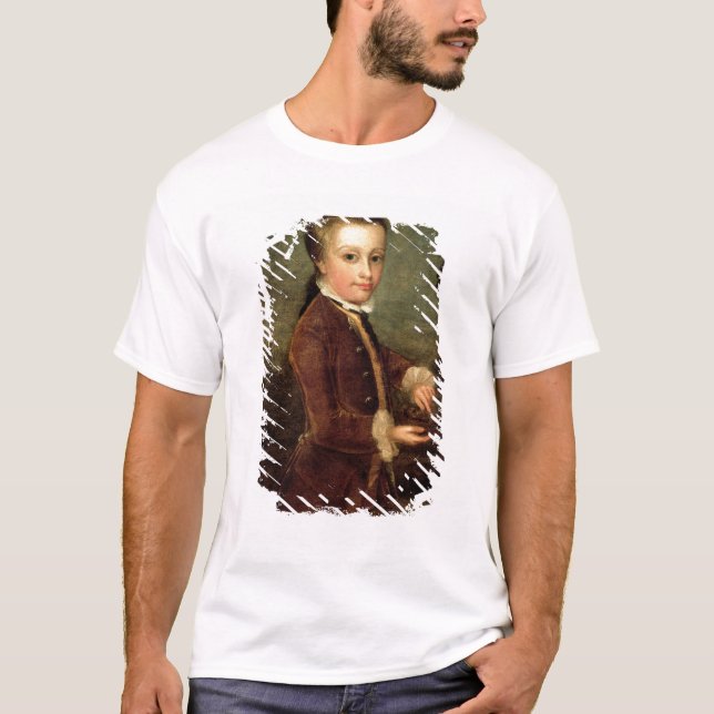 Porträt von Wolfgang Amadeus Mozart alterte T-Shirt (Vorderseite)