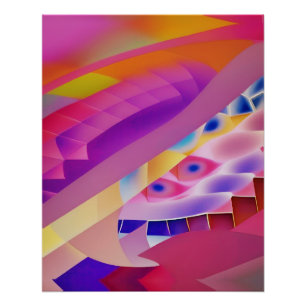 Porträt von Wombott - Abstrakte Ken Gage Kunst Poster