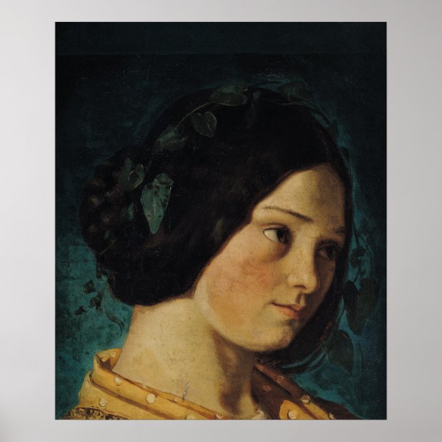 Porträt von Zelie Courbet, c.1842 Poster (Vorne)
