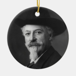 Porträt Williams F. Cody alias Buffalo Bill Keramikornament