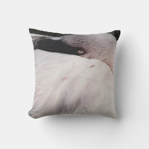 Porträt-Zeichnungseffekt Kunst Rosa Flamingo Kissen
