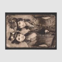 Porträt zweier Steampunk-Frauen DX5R Découpage