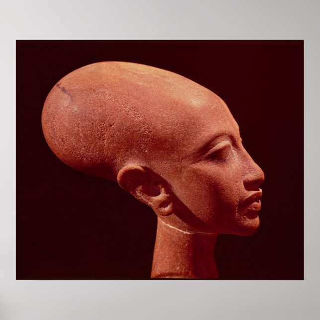 Porträtbüste einer Tochter von König Akhenaten Poster (Vorne)