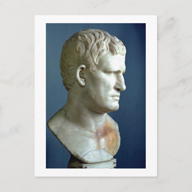 Porträtbüste von Agrippa (63-12 v. Chr.) Roman (Ma Postkarte (Vorderseite)