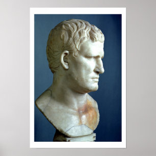 Porträtfehlschlag von Agrippa (63-12 BC) römisch Poster
