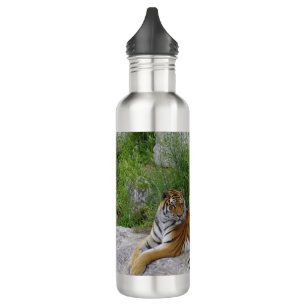 Porträtfoto eines Sibirischen Tigers Edelstahlflasche