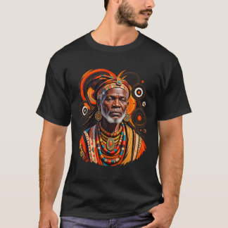 Porträtkunst Afrikanischer Spiritueller Ältester | T-Shirt