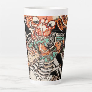 Porträtkunst aus orientalisch-japanischem ukiyo-e- milchtasse