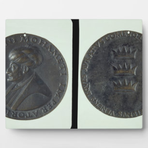 Porträtmedaille, obvers, die Sultan Mehmed II dars Fotoplatte