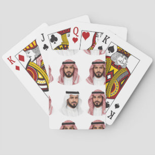 Porträtmuster Saudi-Arabischer Männer Spielkarten