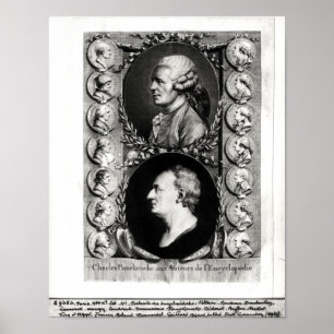 Porträts der Enzyklopädie Jean Poster