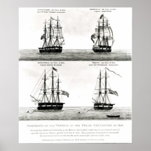 Porträts der Schiffe auf der polaren Expedition Poster