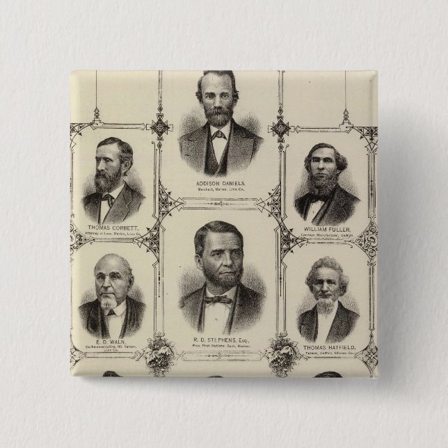 Porträts von Addison Daniels, RD Stephens Button (Vorderseite)