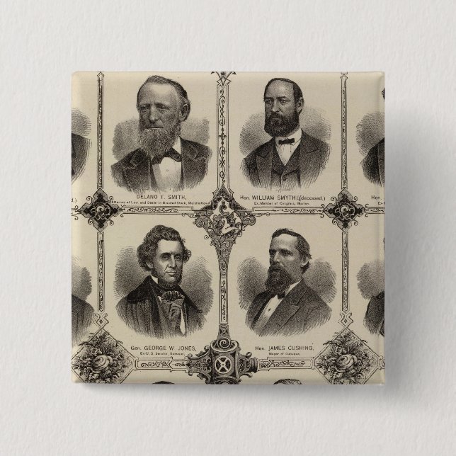 Porträts von EG Potter, Delano T Smith Button (Vorderseite)