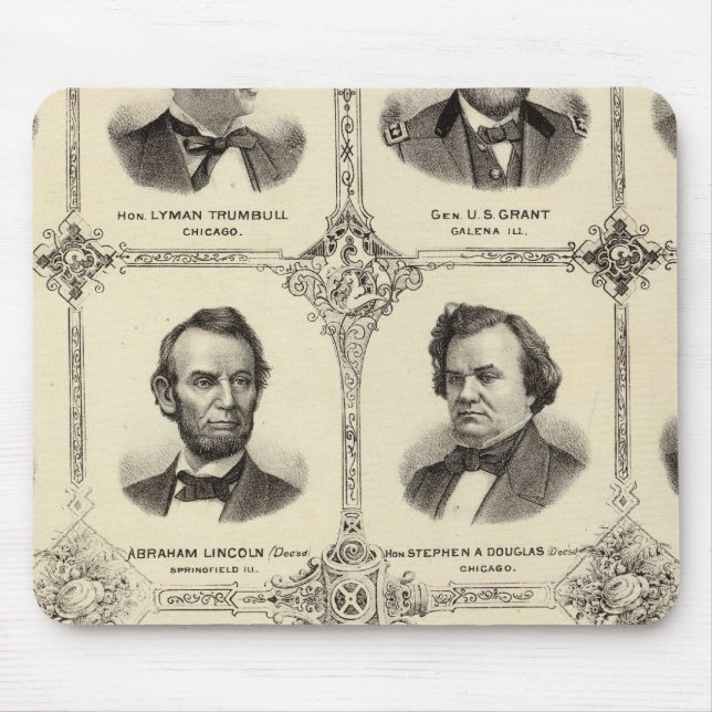 Porträts von Gustavus Koerner Mousepad (Vorne)