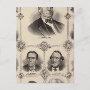 Porträts von Illinois Thirteen Postkarte