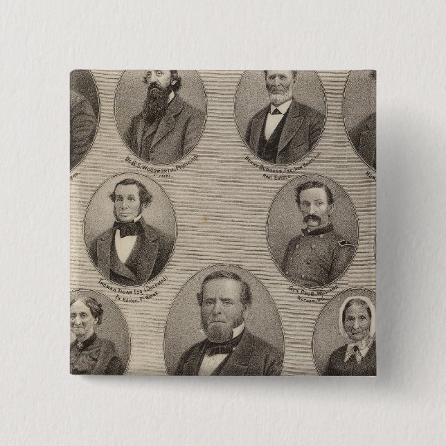 Porträts von Saml Hanna, Peter Heller Button (Vorderseite)