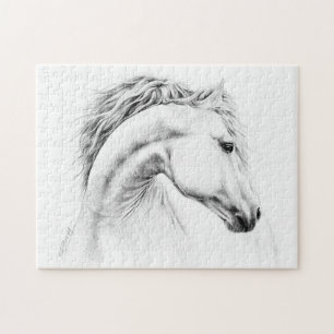 Porträtstift zeichnend Reitkunst