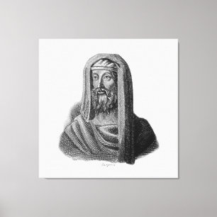 Porträtzeichnung des griechischen Philosophen Diog Leinwanddruck