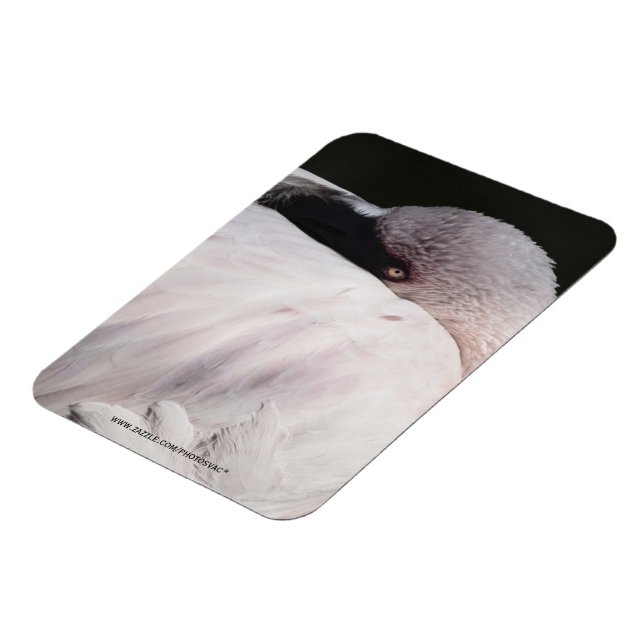 Porträtzeichnung Effekt Kunst Rosa Flamingo Magnet (Linke Seite)