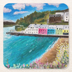 Portree Isle of Skye Schottland Rechteckiger Pappuntersetzer