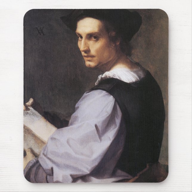 Portriat eines jungen Mannes Mousepad (Vorne)