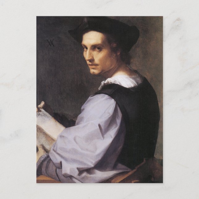 Portriat eines jungen Mannes Postkarte (Vorderseite)