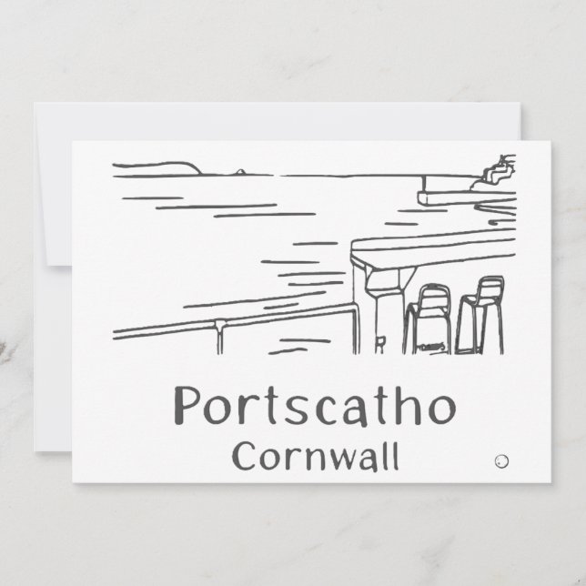Portscatho Harbour Card Dankeskarte (Vorderseite)