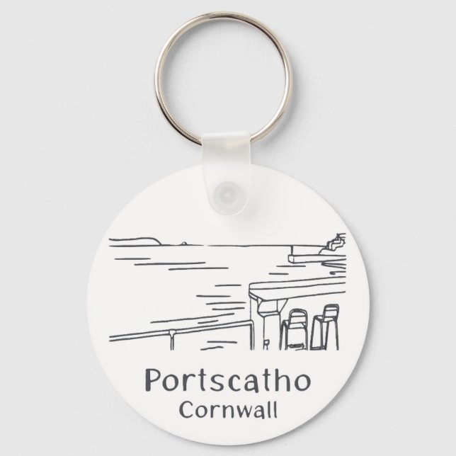 Portscatho Harbour Keyring Schlüsselanhänger (Vorderseite)