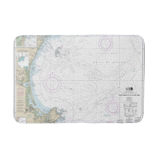 Portsmouth bis Cape Ann nautical Chart 13278 Badematte (Vorderseite)
