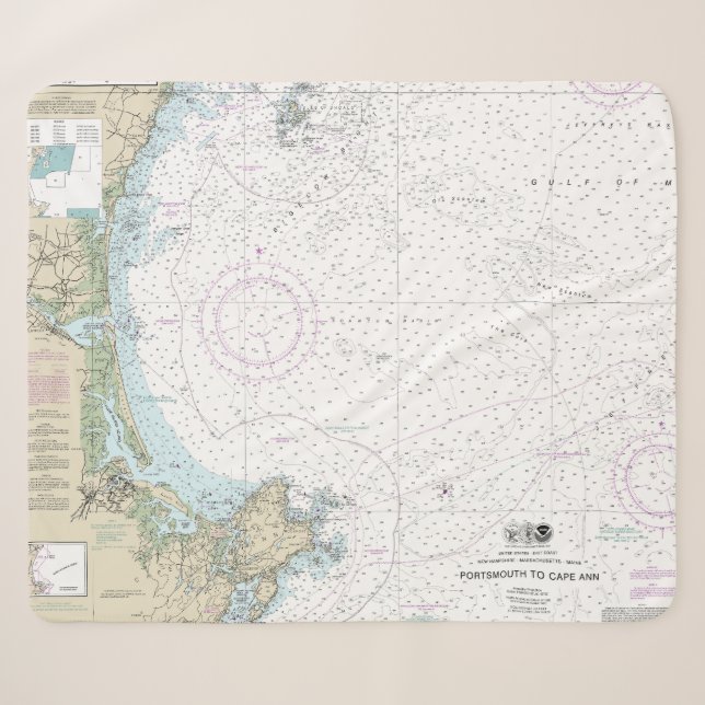 Portsmouth bis Cape Ann nautical Chart 13278 Sherpadecke (Vorderseite (Horizontal))